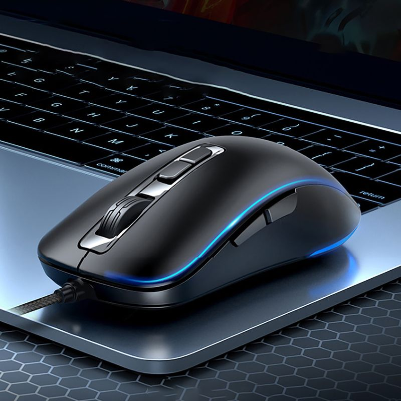 383B Ergonomie Leuchtende Stille Anti-rutsch Bequem Grip DPI Einstellbar Bunte Atem Licht Gaming Maus USB_voghion.com
