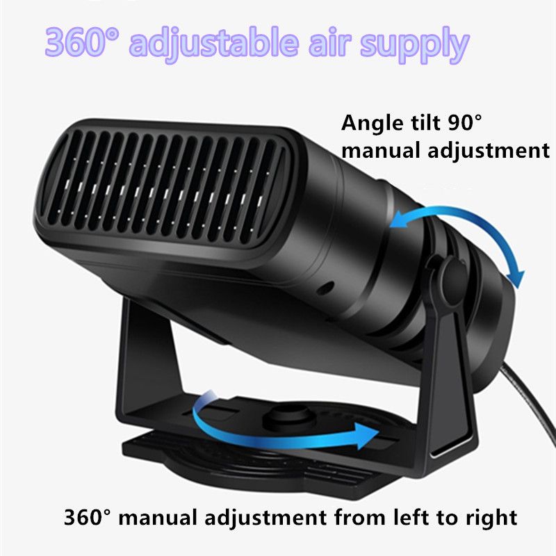 12V/24V 120W Car Heater Coog Heating Fan Portable Electric Dryer Windshield Deing Demister Defroster_voghion.com