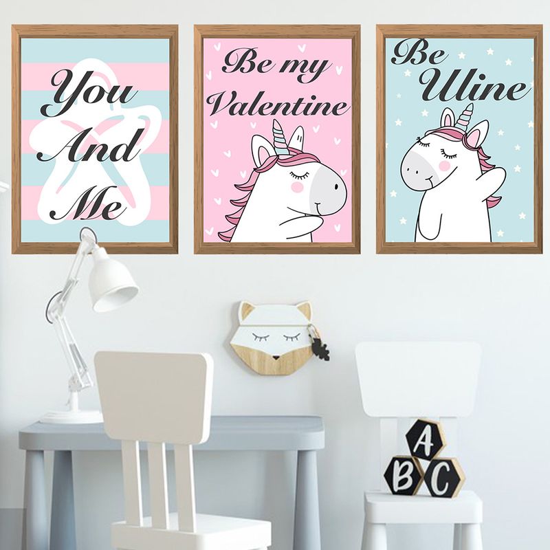 3D cartoon niedlichen einhorn dekoration N1374 angepasst kinderzimmer schlafzimmer wand aufkleber_voghion.com