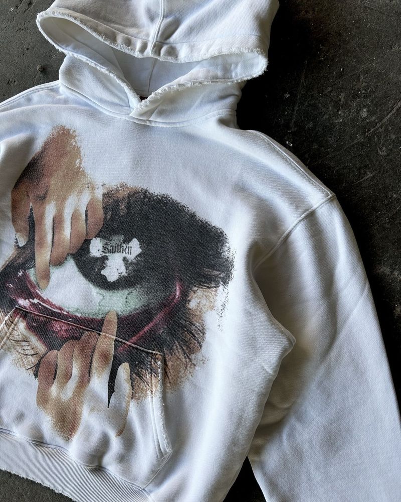 Felpa con cappuccio stile street Y2K - Felpa oversize stampata da uomo, giacca con cappuccio a maniche lunghe con grafica vintage alla moda, grigio chiaro_voghion.com