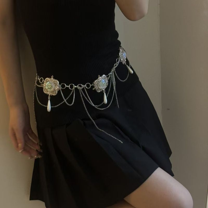 Leichte Nischenkette im ethnischen Stil für Frauen, schweres Handwerk, Persönlichkeit, Mode, High-End-Gürtel, Taillensiegel-Accessoire_voghion.com