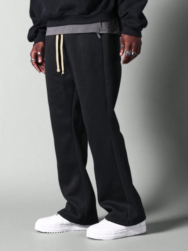 Herenkleding Wijde pijpen Broeken Joggingbroeken Losse sport Effen kleur Veelzijdige casual Joggingbroeken_voghion.com
