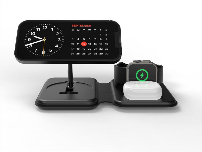 Multi-function 3-in-1 Wireless Charger Magnetic Wireless Charger 3-in-1 Magnetic Wireless Charger_voghion.com