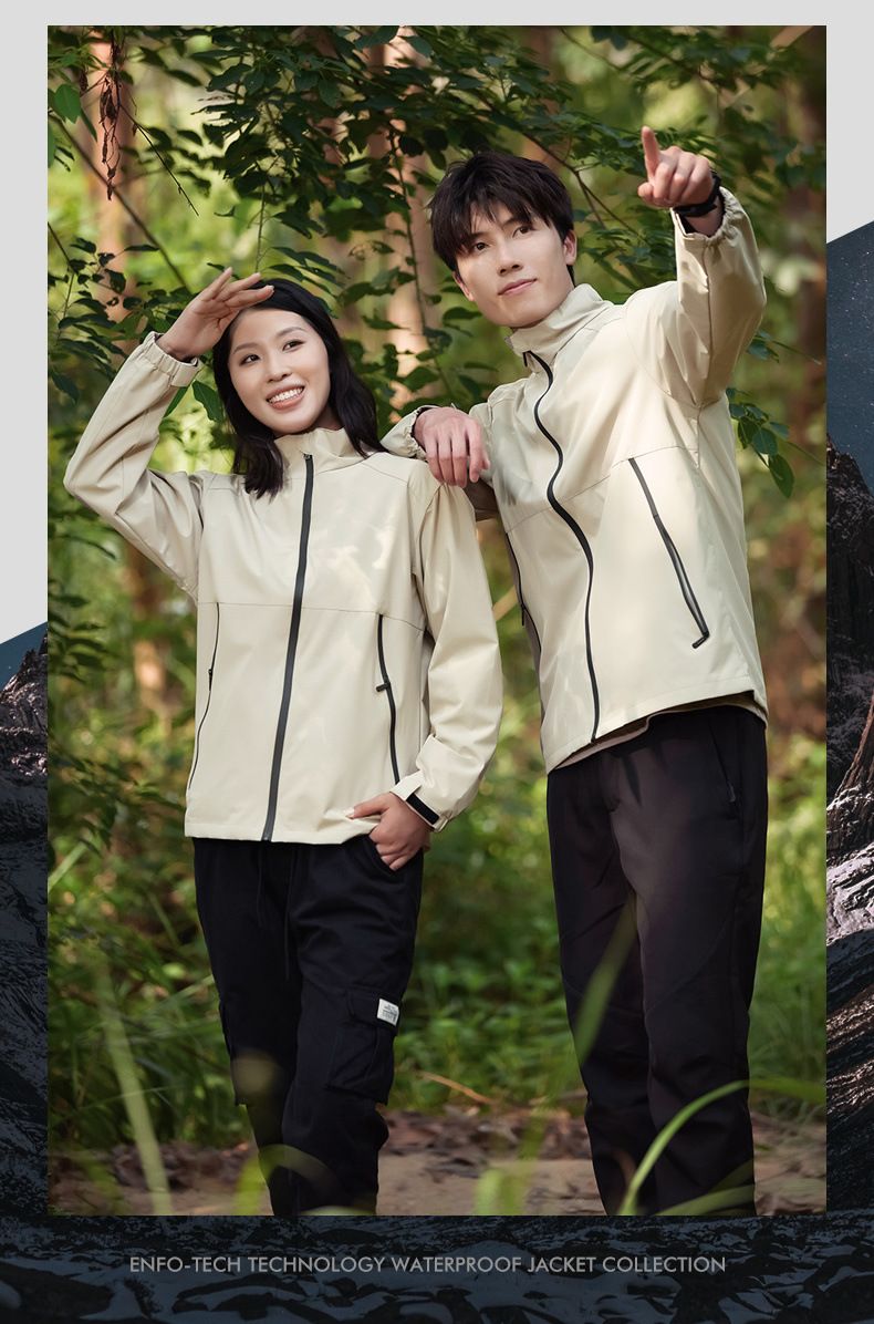 Men's Three-Proof Workwear Stand Collar Jacket Outdoor Multi-Functional Thin Breathable Waterproof Coat_voghion.com