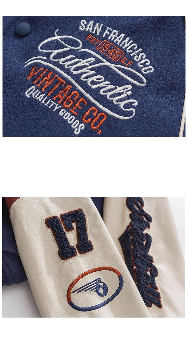 American Trendy Casual Baseball Jacket for Boys in Spring and Autumn Season, Men's Couple Jacket, Men's Versatile Top_voghion.com