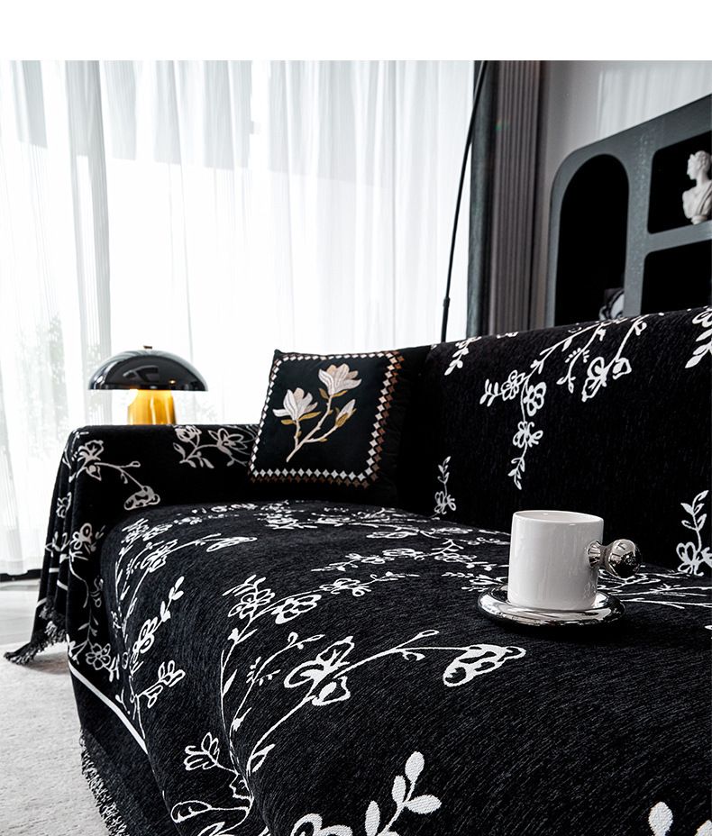 Luxury Vintage Sofa Cover - Cat Scratch Proof & 4-Season Universal (Elegant Jacquard Fabric Full Coverage Non-Slip Design Machine Washable)_voghion.com