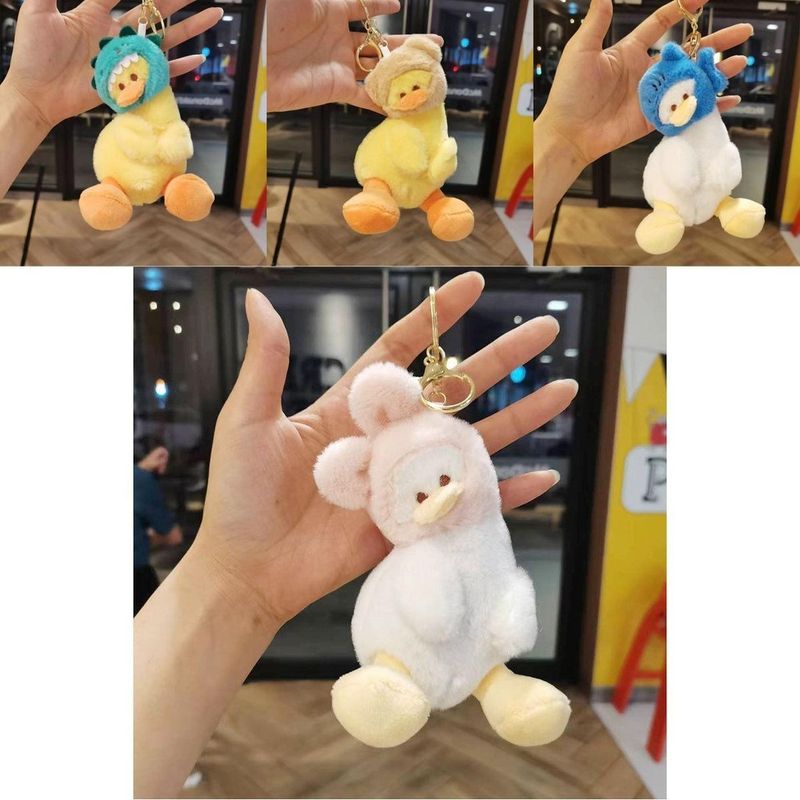 Keychain Duck Plush Adorable Cute Cartoon Animal Soft Short 15cm Plush Toy_voghion.com