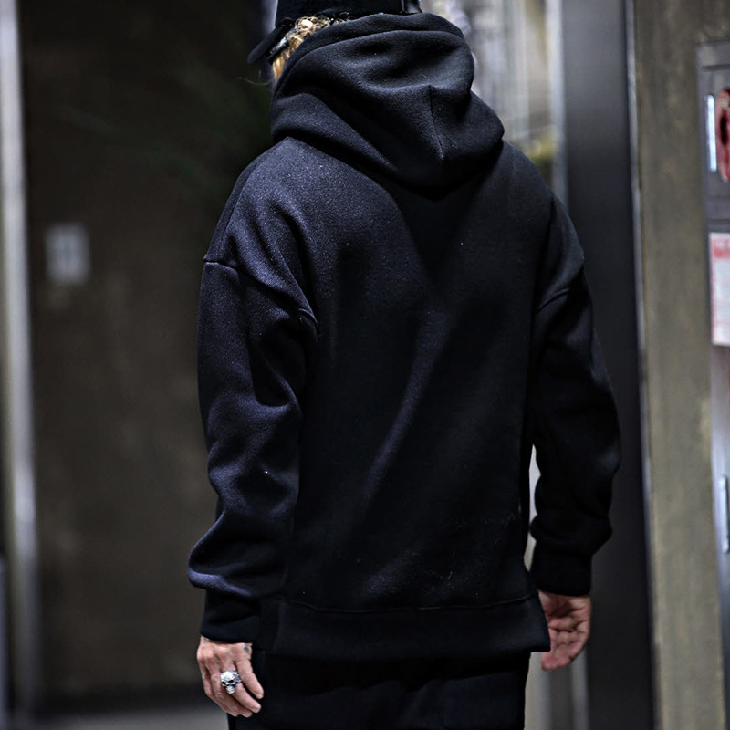Conjunto de dos piezas de manga larga con capucha suelta para jóvenes de otoño/invierno 2024 para hombre_voghion.com