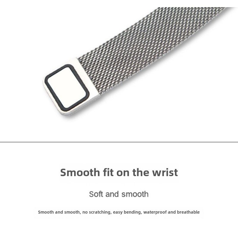 Cinturino sostitutivo milanese Cinturino per iPhone Cinturino magnetico in maglia di acciaio inossidabile Accessori per orologi intelligenti Bracciale_voghion.com