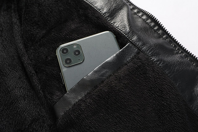 Miesten vintage moottoripyörätakki Muoti Uusi Biker-nahkatakki Miesten kirjonta Bomber-takki Talvifleece Pu-päällystakki_voghion.com