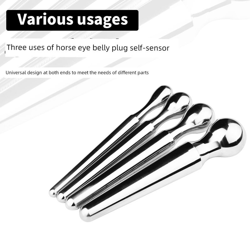Sexy Smooth Stainless Steel With Scale Horse Eye Stick Novice White Open Urethral Expansion Masturbation Device Male And_voghion.com