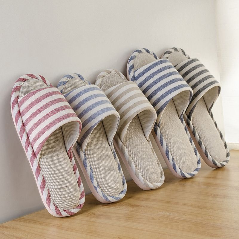 Coppia di pantofole da donna, antiscivolo, resistenti all'usura, in cotone e per pavimenti in legno, con suola morbida in lino, da uomo_voghion.com
