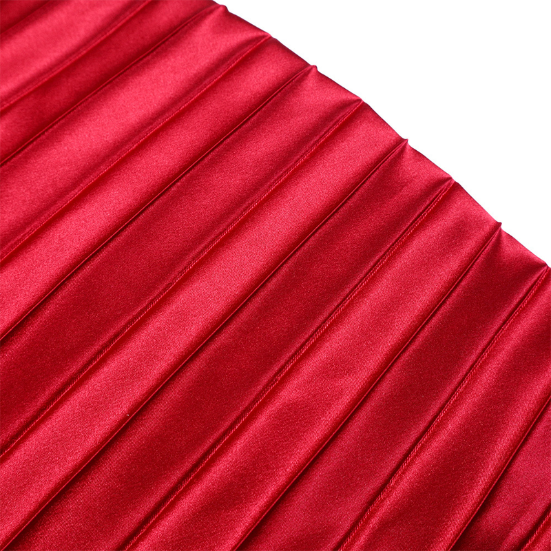women's clothing new one-shoulder pleated long skirt oblique collar waist dress _voghion.com