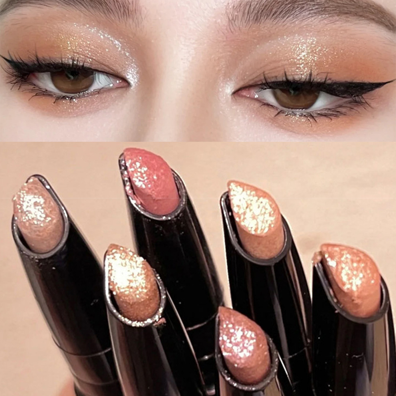 Augenblitz, Diamant-Lidschattenstift, mattes Perlmutt-Lidschatten-Make-up, wasserfest, schimmernder Seidenstift, Schönheits-Make-up-Werkzeug_voghion.com