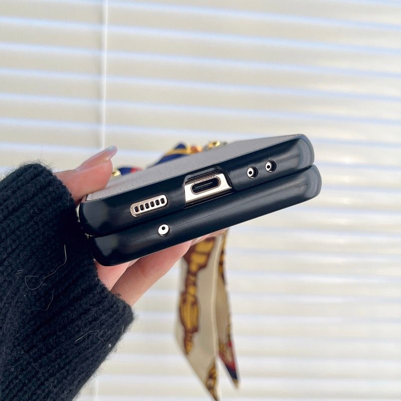 Custodia con passante per cintura Sciarpe per Samsung Galaxy Z Flip 6 Z Flip 5 Z Flip 4 3 2 1 Custodia antiurto per Flip 2 Cover posteriore_voghion.com