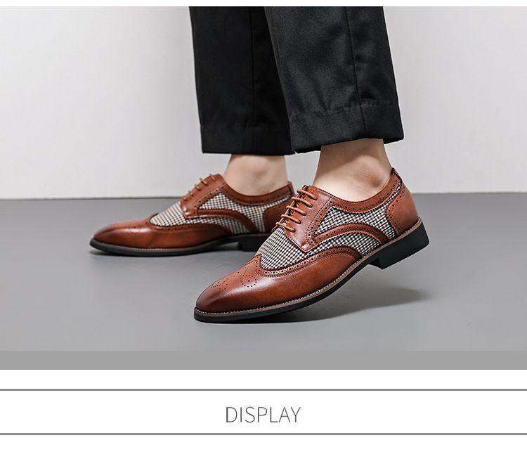 Pantofi Oxford formali cu șireturi pentru bărbați, stil business, casual, pentru birou, petreceri și purtare zilnică_voghion.com
