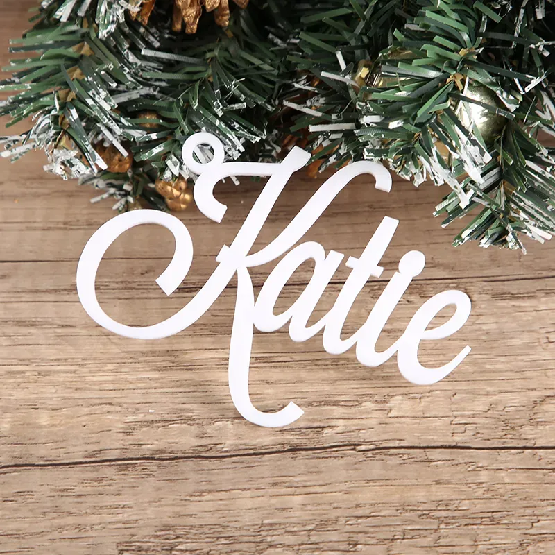 Personalized Stocking Wood Letters Custom White Name Tags Christmas Rustic Country Farmhouse Cutout_voghion.com