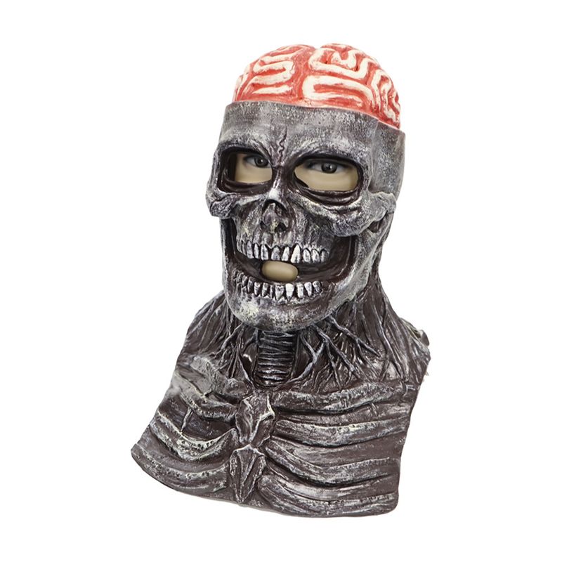 Máscara de calavera de látex para Halloween, divertida, espeluznante y aterradora._voghion.com