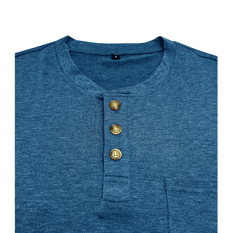 Maglietta Henley da uomo a maniche corte estiva 2024_voghion.com