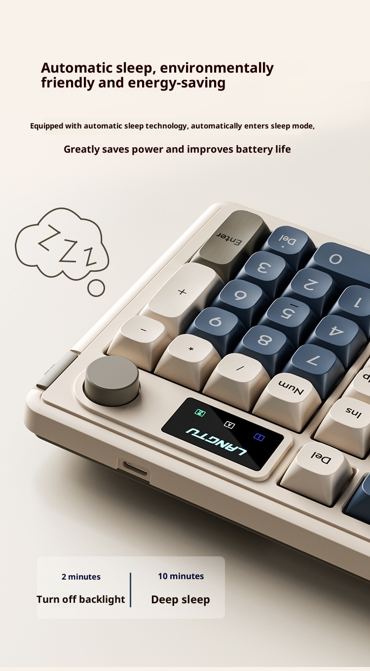 L98 98-Tasten-Kompakt-Kabellose Mechanische Tastatur Mit RGB-Hintergrundbeleuchtung, Knöpfen Und Display | 2,4G Bluetooth Typ-C Triple-Mode-Tastatur Für PC Und Mac_voghion.com