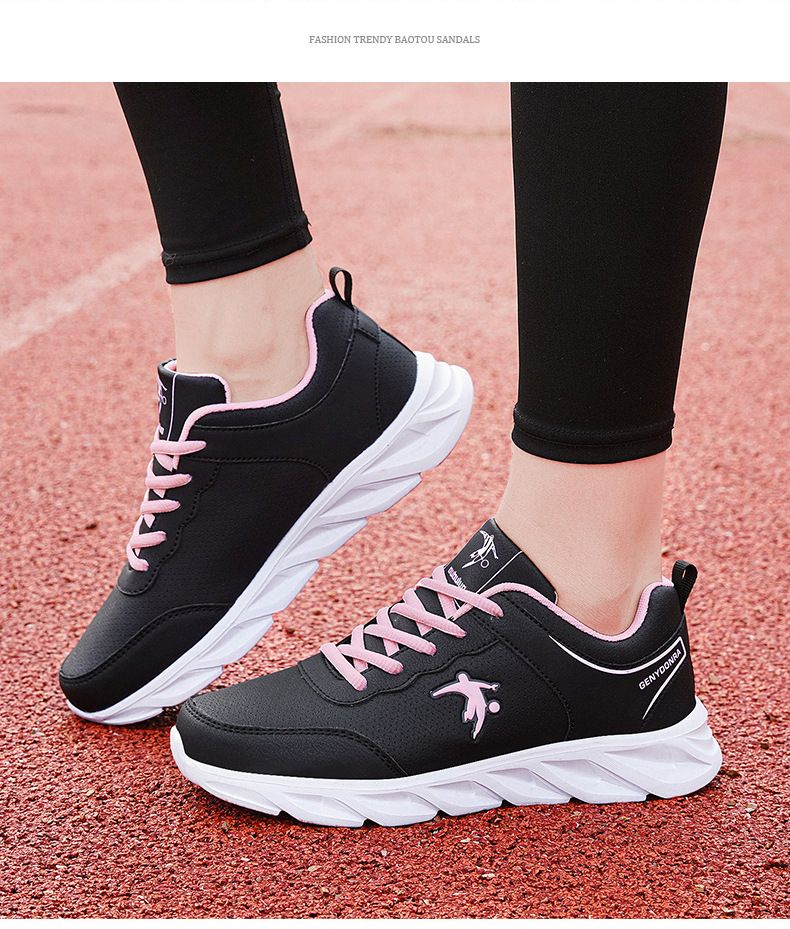 Sports women in spring 2024, new with waterproof leather surface, casual women's trend, lightweight and wear-resistant_voghion.com