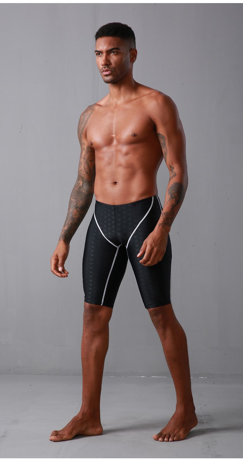 Quick drying 5-point swimsuit, pants, men's anti awkwardness large flat angle new swimming equipment set_voghion.com