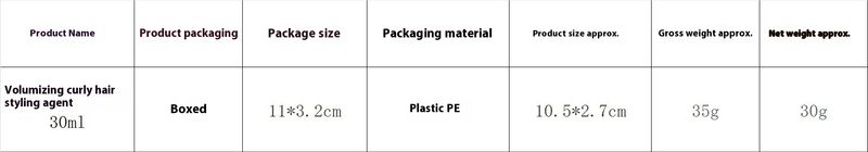 EELHOE Styling Overvloedig Elastisch Gekruld Antikroezend en natuurlijk pluizig Hydraterend en glad haarstylingmiddel_voghion.com