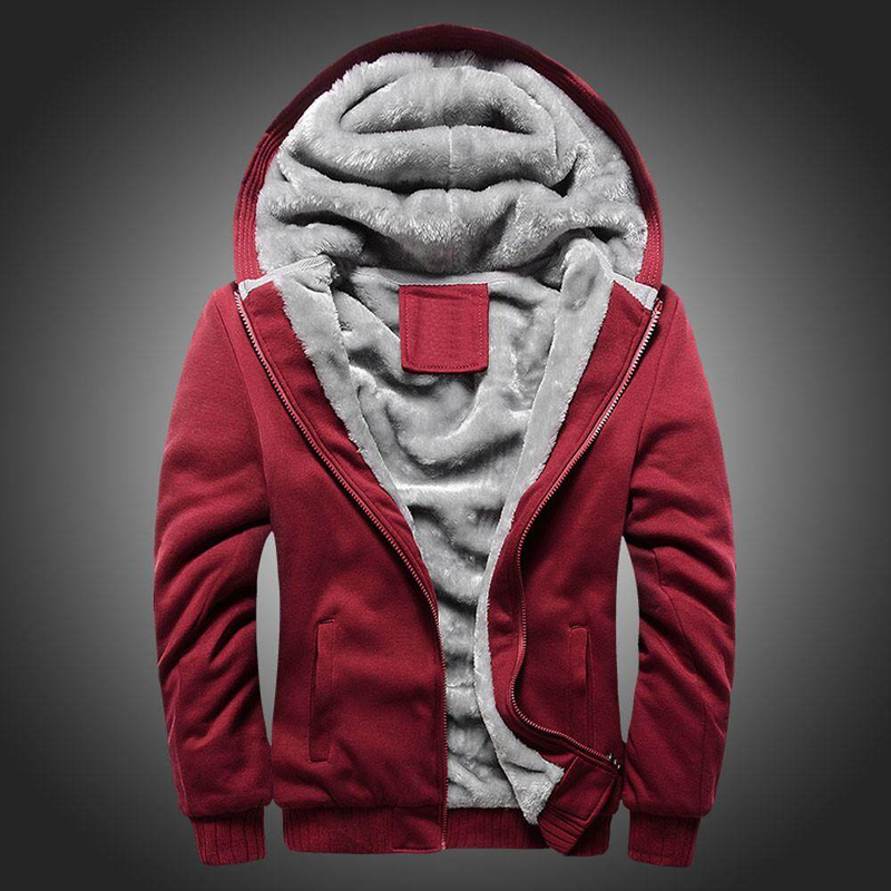 Men Zipper Sweater Coat Outwear Jacket Winter Fleece Hoodie Warm Men's Coats & Jackets Men Jackets Cotton Chaqueta_voghion.com
