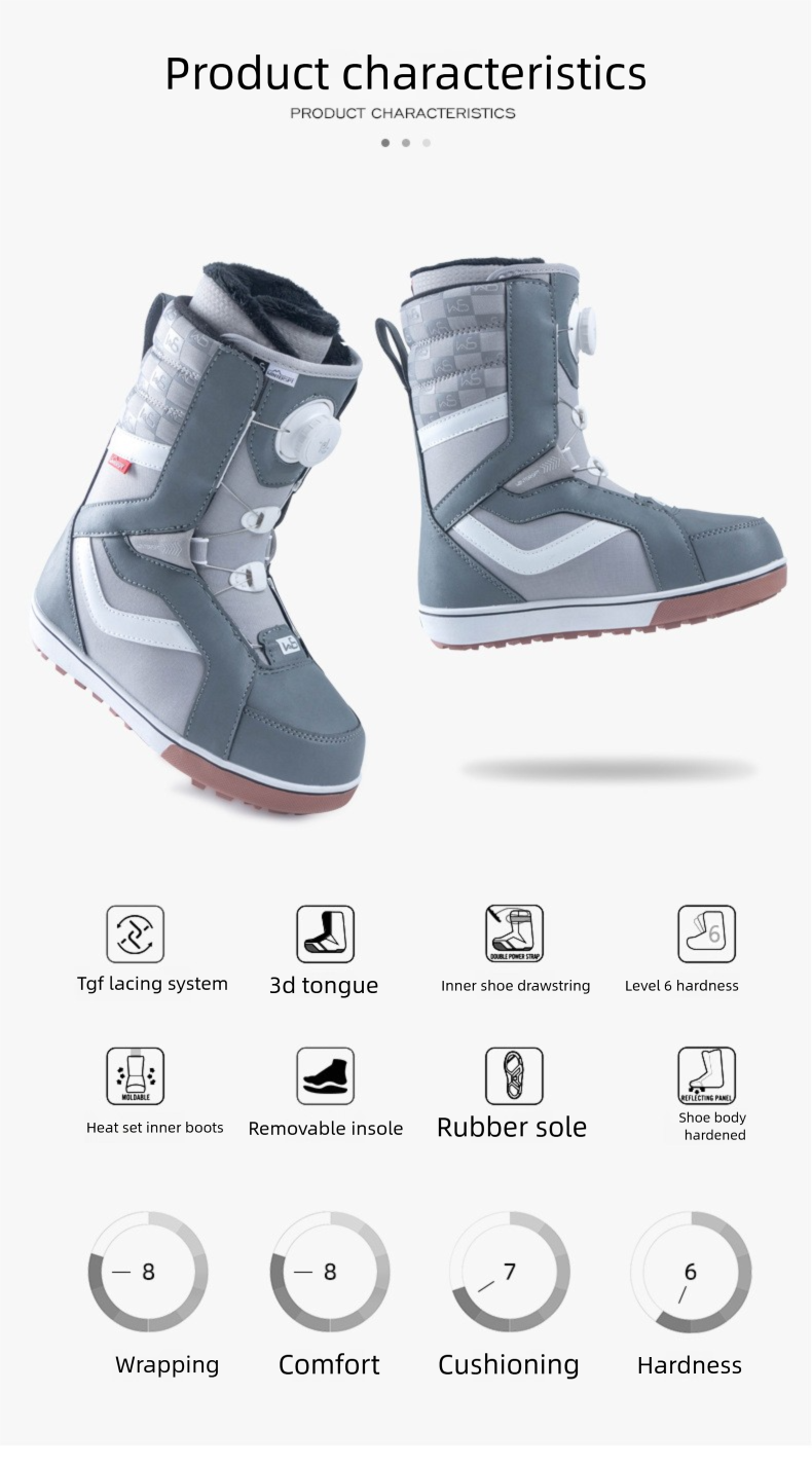 WS Boots Freestyle Carving Snowboarding Skiausrüstung Schneeschuhe_voghion.com