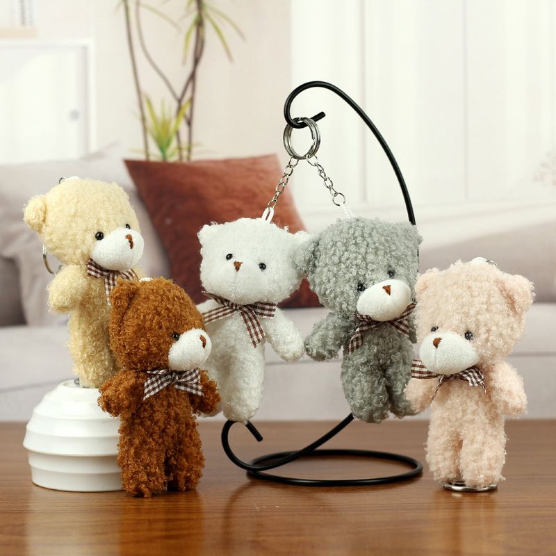 Bear Mini Teddy Cute Plush Toy Hanging Pendant Soft Stuffed Keychain Animal Gift_voghion.com