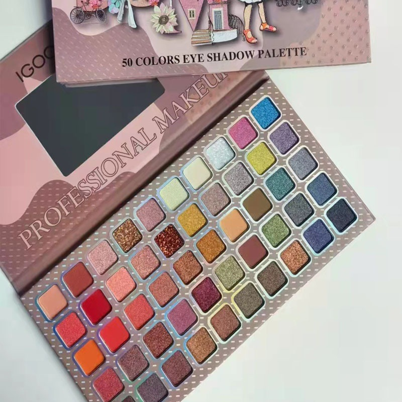 Farbplatte 50 Farben City Girl Lidschatten Perlglanz Matt Hell Stück Zarte Bühnen Make-up_voghion.com