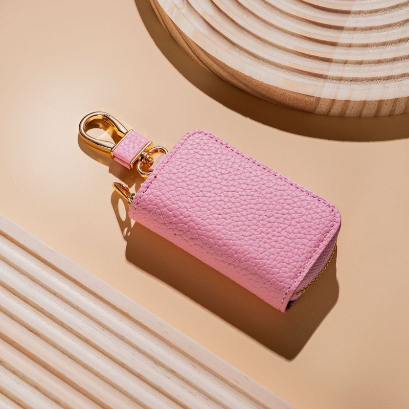 Moda Liçi Desenli Araba Evrensel Modelleri Erkek ve Kadın Saklama Deri Çantası Mini Anahtar Çantası_voghion.com