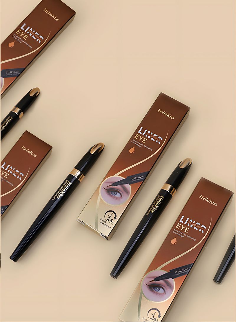 HelloKiss eyeliner liquido a rapida asciugatura, impermeabile, resistente al sudore, naturale, anti-sbavature_voghion.com