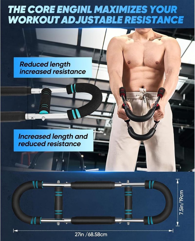 U-vormig voor verstelbare training, uitbreiding, trekken, gripstang, fitnessapparatuur, borstspierversnellingsarm_voghion.com