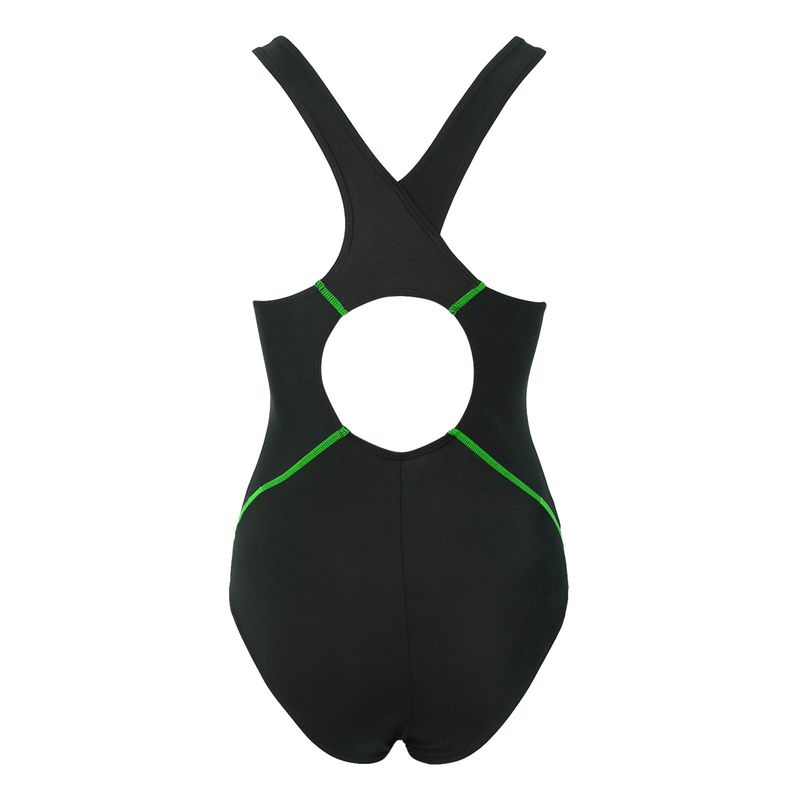 Nuevo traje de baño de competición europeo y americano para mujer. Bañador deportivo de una pieza ajustado con estampado de rayas._voghion.com