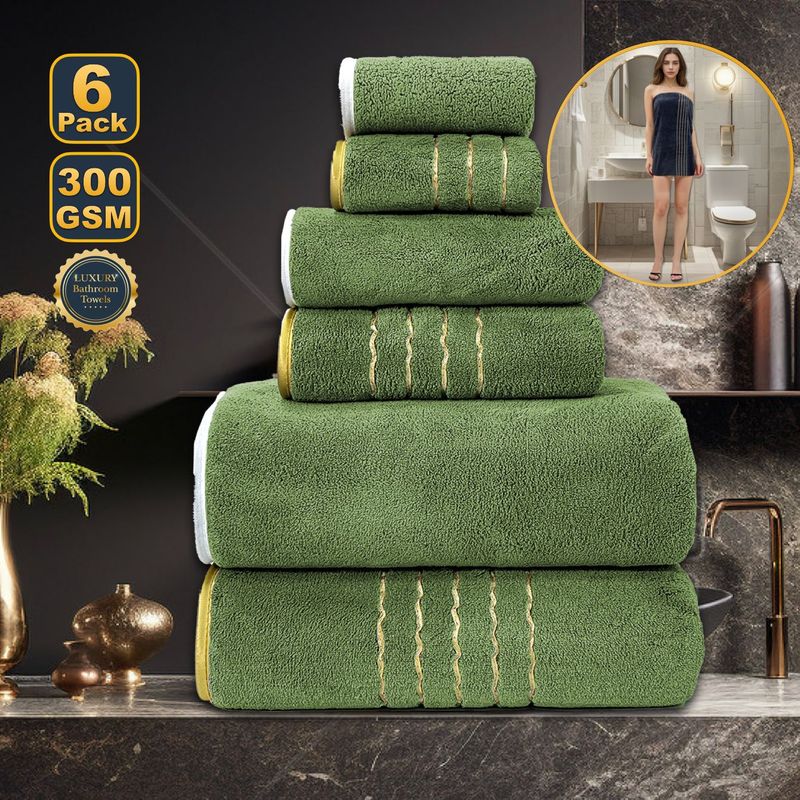 Ensemble de serviettes de bain en polaire corail, 8 pièces, de luxe, ultra douces et très absorbantes, idéales pour la maison et les voyages_voghion.com
