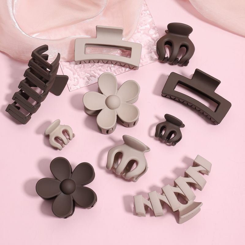 Multi-Style Claw Clip Set - Large Matte Back-of-Head Shower Updo Clips - Simple Elegant Shark Clip Collection_voghion.com