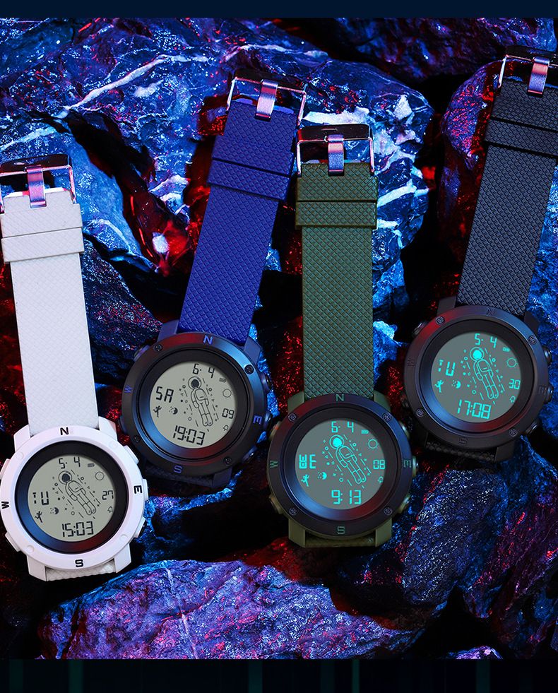 Orologio sportivo digitale a tema astronauta con retroilluminazione, impermeabile, sveglia e cronometro: elegante e funzionale per studenti_voghion.com
