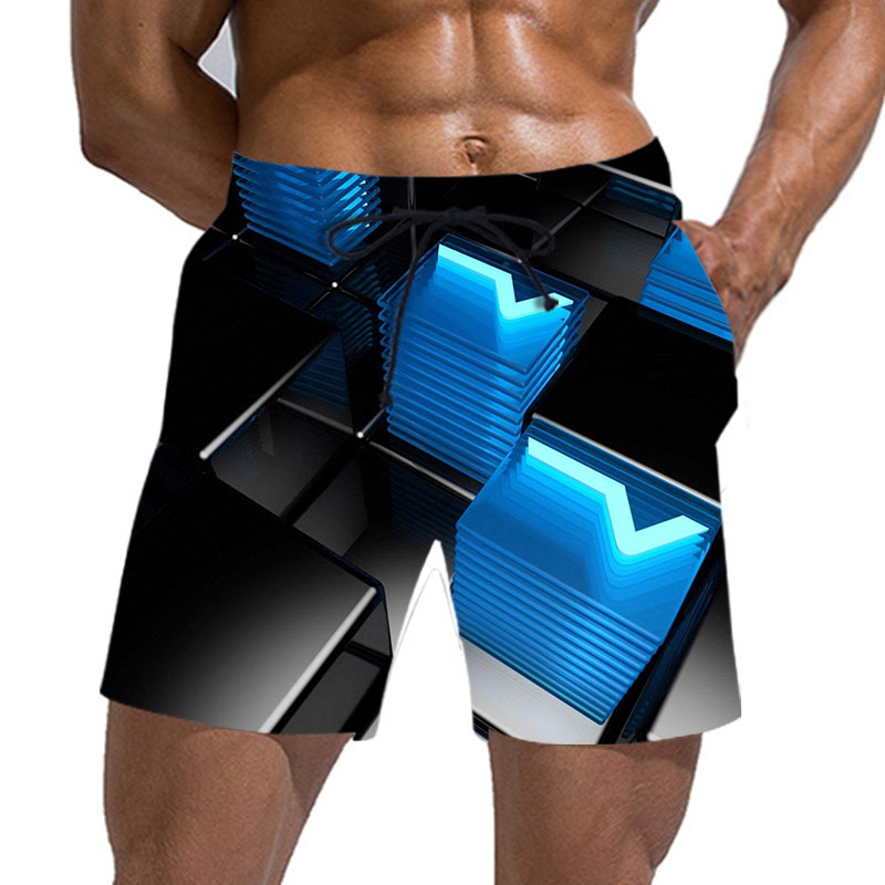 Summer beach pants Men's Quick Dry Surf Pants Casual pants Couple shorts 3D beach pants Swimming shorts_voghion.com