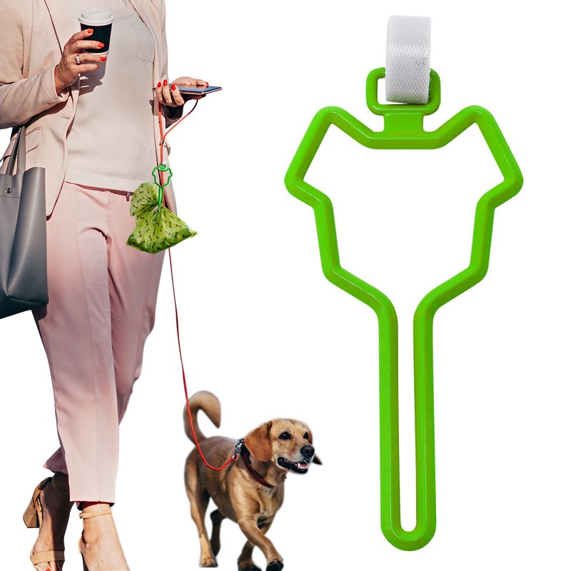 Neu Gehende Haustier Abfall Tasche Hände-Freies Clip Versenkbare Halter Hund Leine_voghion.com