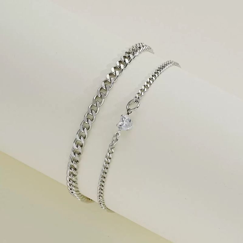 Heißer Verkauf Ins Nischendesign High-End-Paar-Herzarmband 2-teiliges Set_voghion.com