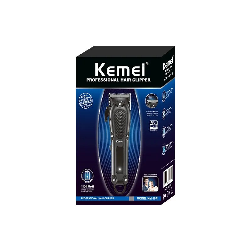 Kemei KM-1071 Elektrische Tondeuse UBS Oplaadbare Draadloze Baardtrimmer Mannen Krachtige Elektrische Tondeuse Trimmen Tool_voghion.com