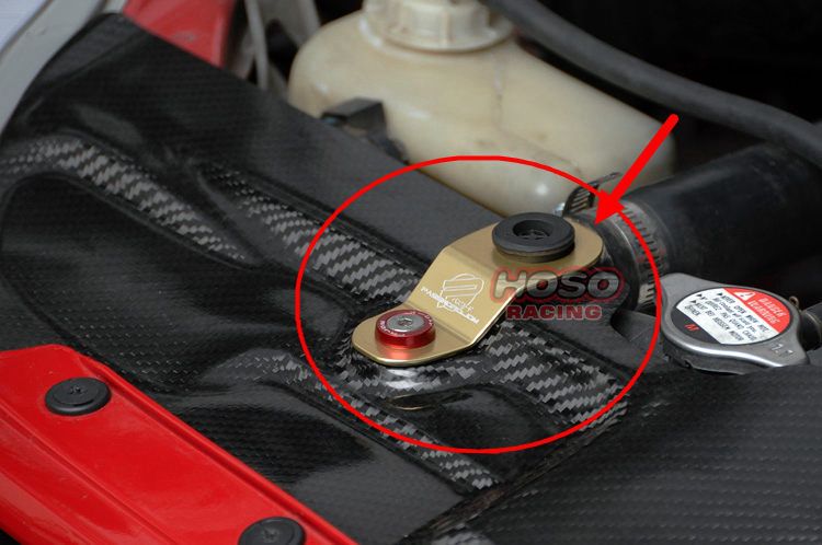 Piezas de automóvil de aluminio JDM adecuadas para Honda Civic EK, soporte de tanque de agua modificado, hebilla de tanque de agua de automóvil, soporte de radiador_voghion.com