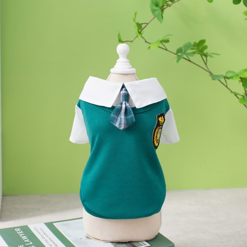 Hund Frühling Sommer Neue Teddy Bichon Casual Mode Haustier Kleidung 23 College Stil Paar Set_voghion.com