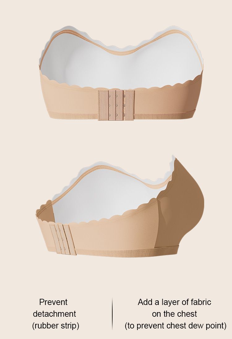 Sous-vêtements et vêtements de nuit Soutien-gorge sans bretelles antidérapant pour femme avec boucles dans le dos_voghion.com