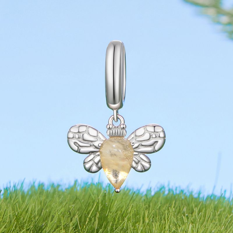 Bee Pendant Charm Sterling Silver Charm_voghion.com