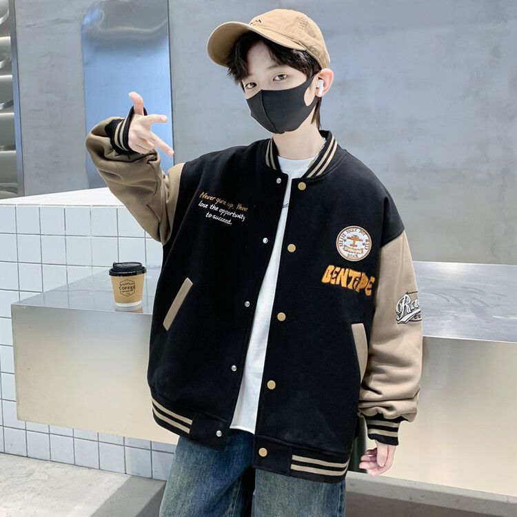 Boys' outerwear Spring and Autumn 2024 New Collection Children's casual handsome mid size boys' jacket trendy loose top_voghion.com
