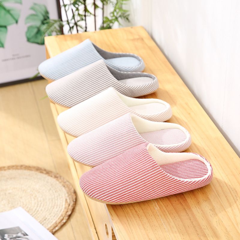 Pantofole in cotone per uomo e donna, lavabili in lavatrice, con fondo morbido e silenzioso, per pavimenti in legno giapponese, per la primavera e l'estate._voghion.com