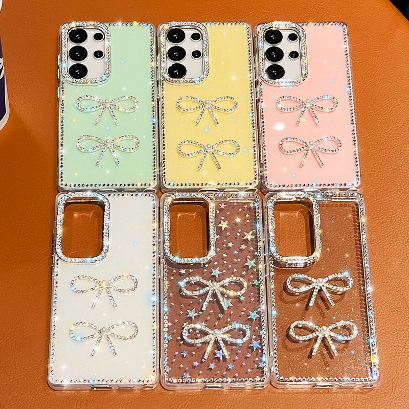 Custodia di lusso con fiocco di diamanti in cristallo per Samsung Galaxy S23 S24 S25 Plus Ultra_voghion.com