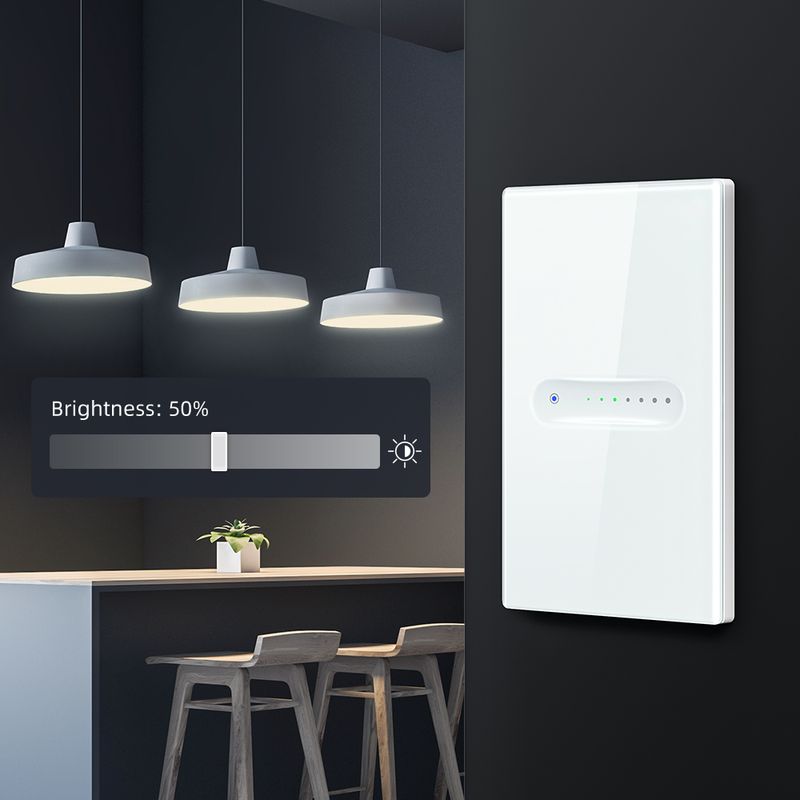 Interruttore dimmer intelligente WiFi AVATTO, design con scanalature, telecomando APP Tuya, funziona con Alexa Google Home_voghion.com